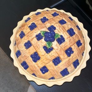 Vintage blueberry pie dish